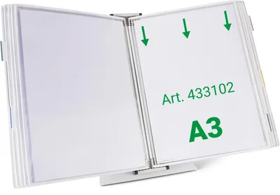 Produktbild von tarifold Sichttafelsystem 433102 DIN A3 weiß mit 10 St. Sichttafeln, 1 St.