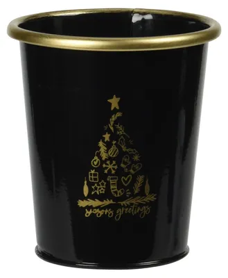 Produktbild von Metalleimer für Weihnachten, schwarz, 10 x 11 cm