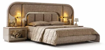Immagine prodotto di Camera da letto con letto matrimoniale e 2 comodini, set moderno
