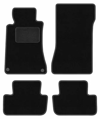 Productafbeelding van Velours automatten voor Mercedes CLK W209 1997-2009 (coupé) – 4-delig, zwart, op maat – Wielganizator LUX