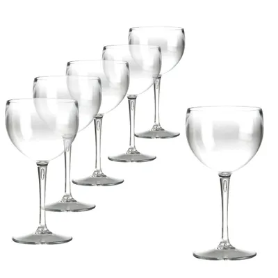 Produktbild von Doimoflair Ballonglas Gin Tonic Kunststoff Weinbecher Rotweinglas 40 cl. Transparent