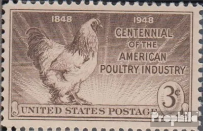 Produktbild von Briefmarken USA 1948 Mi 581 (kompl.Ausg.) postfrisch Geflügelfahrmen