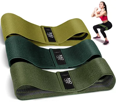 Produktbild von Hüftbänder Widerstandsbänder Gymnastikbänder - 3er Set - Latex - 3 Widerstandsstufen - Für Beintraining und Krafttraining