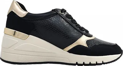 Image de Marco Tozzi Damenschuhe sportlicher Schnürer Schwarz Freizeit