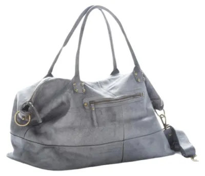 Produktbild von BZNA Bag Joe Grau Italy Designer Weekender Damen Reise Sport Tasche Handtasche Schultertasche Leder Shopper Neu