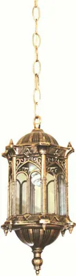 A hanging lantern with a chain.