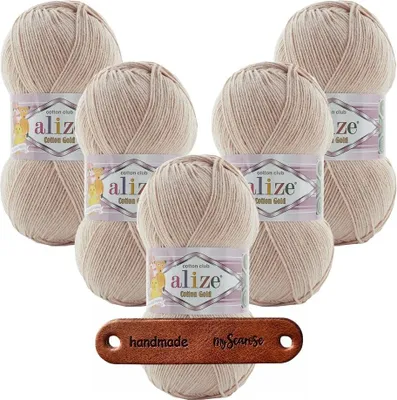 Produktbild von 5 x ALIZE Baumwolle Gold 314 mit Label