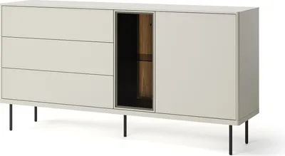 Produktbild von Furniture24 Sideboard Epiro Ep-04 Kommode Kaschmir / Dunkle Eiche