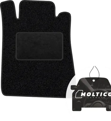 Produktbild von moto-MOLTICO Fahrer Fußmatte Auto Velours Fahrerseite Autoteppiche Schwarz Fahrermatte 1-teilig passend für Mercedes-Benz S-Klasse Coupe C140 1991-1998