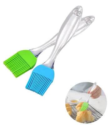 Produktbild von 2-teiliges Silikon-Gebäckpinsel-Set, Küchenpinsel, Grillpinsel, Marinierpinsel, Barbecue-Pinsel zum Grillen, Backen, Rühren und Kochen
