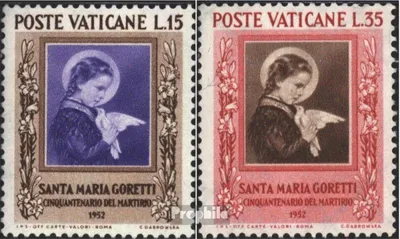 Produktbild von Briefmarken Vatikanstadt 1953 Mi 190-191 (kompl.Ausg.) postfrisch Maria Goretti