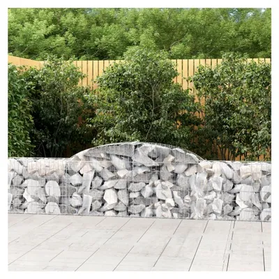 Produktbild von Gabionen mit Hochbogen 3 Stück 300x30x60/80 cm verzinktes Eisen