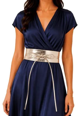 Image de Ceinture obi en cuir de vachette pleine fleur, idéale pour femmes, ceinture à nouer