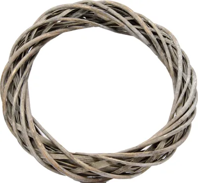 Produktbild von Weidenkranz Ø 25 cm x H 4 cm grau zum Dekorieren