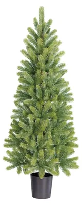 Obrázok produktu pre Čierny vianočný stromček Nagoya, umelý, výška 120 cm, priemer 50 cm – umelý stromček do interiéru – vianočný stromček s 212 vetvami z PE materiálu – štíhly dizajn – zelený