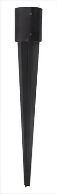 Immagine prodotto di Supporto per palo rotondo nero con punta Ø12,1 x 90 cm - per pezzo