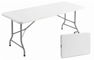 Obrázok produktu pre 180 cm skladací piknikový stôl - Robustný záhradný a kempingový stôl pre 8 osôb