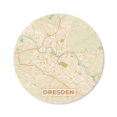 Produktbild von MuchoWow® Mauspad Mousepad Stadtplan - Dresden - Vintage - Stadtplan 30x30 cm - Mousepads - Maus Mat - Pad - Mausunterlage - Tischunterlage - Schreibtischmatten