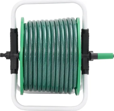 Immagine prodotto di vidaXL Avvolgitubo autoportante verde con tubo da 20 m PVC