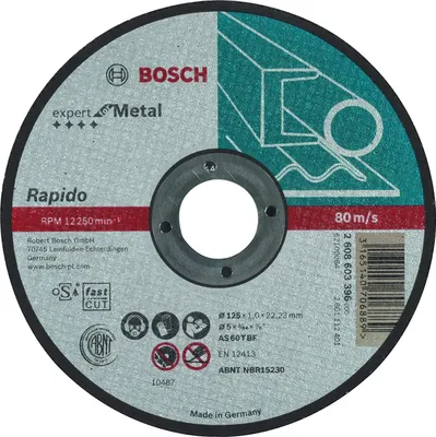 Obrázok produktu pre Rezný kotúč Bosch rovný Expert, Rapido AS 60 T BF, 125 mm, 1,0 mm 2608603396