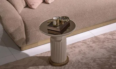 Produktbild von Komplette Couchtisch Beistelltisch Sofatisch Kaffeetisch Beige Luxus