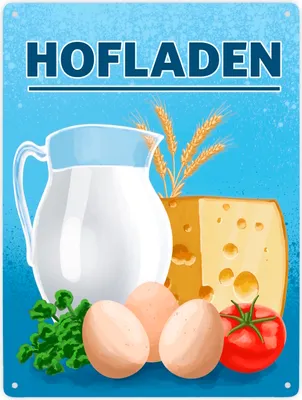Produktbild von Hofladen Metallschild XXL in 28x38 cm für den Bauernladen