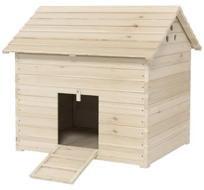 Zdjęcie produktu dla Kurnik z otwieranym dachem – budowa dla zwierząt wykonana z drewna | Kolor: brązowy | Wymiary: 82,5 x 100 x 91 cm