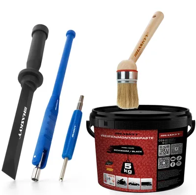 Produktbild von HASKYY Reifenmontage Paste 5kg Schwarz Satz Ventildreher/Zieher Schaber