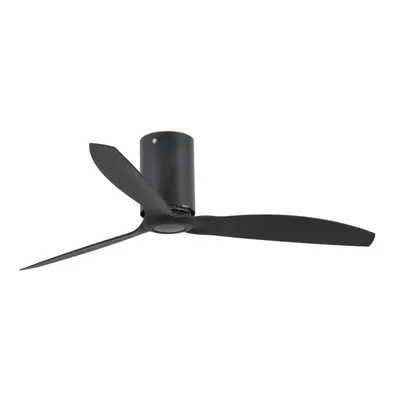 Image de Ventilateur de plafond à basse consommation avec télécommande Mini Tube Noir mat 128 cm