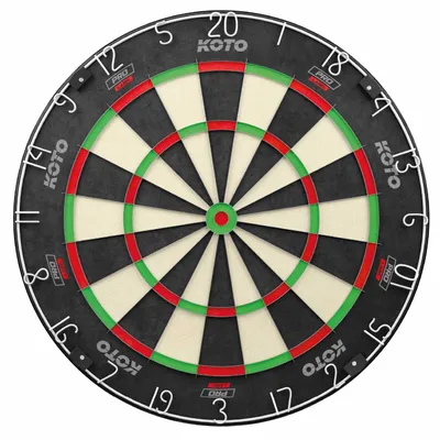 Produktbild von KOTO - King Pro 360 Profi Dartscheibe, Zahlenring, Offizielle Turniermaße mit Hochwertiges Sisal und Ultradünner Draht