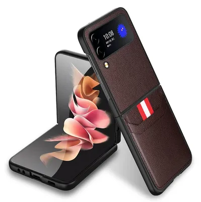 Produktbild von Für Samsung Galaxy Z Flip4 5G Kartenfach Hart Cover Handy Tasche Hülle Etuis Neu