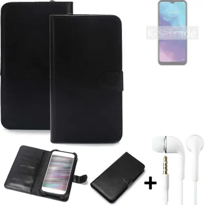 Produktbild von K-S-Trade Wallet Case Handyhülle kompatibel mit ZTE Blade V2022 4G Schutzhülle Flip cover Flipstyle Tasche Hülle Flipcover Slim Bumper schwarz + in