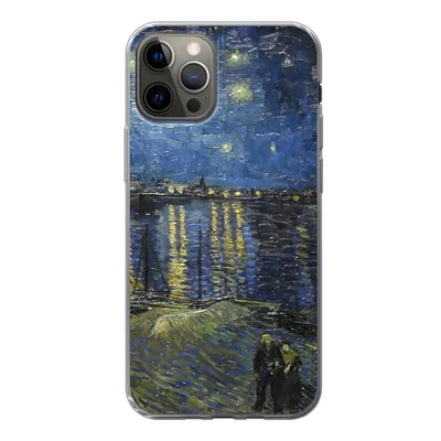 Produktbild von MuchoWow® Handyhülle Schutzhülle Hülle für iPhone 13 Pro Sternennacht über dem Orsay Paris - Vincent Van Gogh Silikon Softcase Handy Hülle - Handy-Tasche