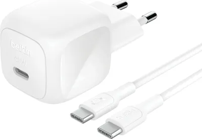 Image de Belkin chargeur 45W USB-C PD et PPS avec câble USB-C 1m,blanc