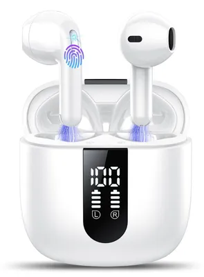 Produktbild von Bluetooth Kopfhörer In Ear Kopfhörer Kabellos Bluetooth Kabellose Kopfhörer mit 4 Mic 2026 Kabellose Kopfhörer 50 Std ENC Noise Cancelling Earbuds Weiß