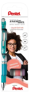 Immagine prodotto di PentelBL77-4COL3 Pentel roller in gel EnerGel XmRT Liquid, set di 4 pezzi