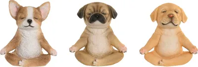 Produktbild von Deko-Figur Home ESPRIT Braun Hund 14,5 X 9,5 X 16 CM (3 Stück)