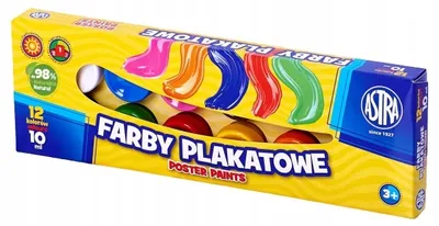 Produktbild von Schulposterfarben 12 Farben zum Malen