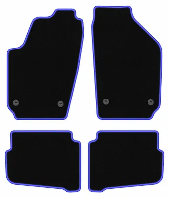 Obrázek produktu pro Velurové autokoberce pro: Seat Cordoba II 2002-2009 sedan černo-modré