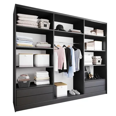 Produktbild von Offener Kleiderschrank MERV K7 250 schwarz