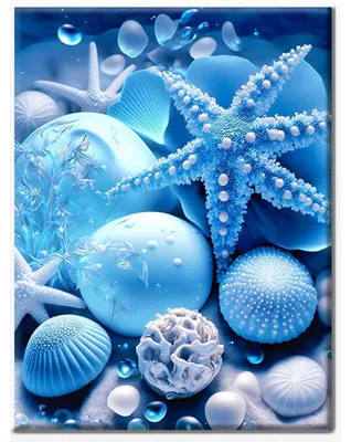 Image de Kit de peinture diamant 5D, motif étoile de mer, 30x40 cm, kit de mosaïque DIY pour adultes