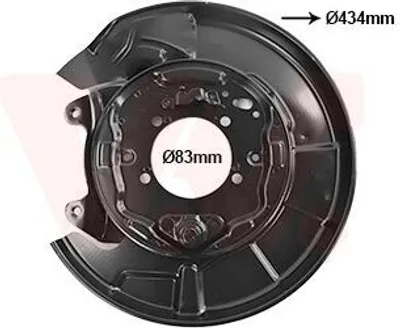 Produktbild von VAN WEZEL Spritzblech Bremsscheibe für TOYOTA RAV 4 II (CLA2, XA2, ZCA2, ACA2) Hinten Links 5377373 Ankerblech