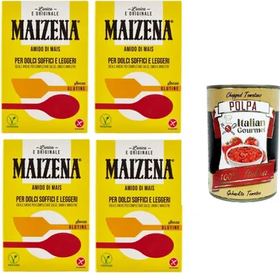 Produktbild von Maizena Amido di Mais Maisstärke für weiche und leichte Desserts 4x250 g+ Italian Gourmet polpa 400g