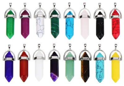 Immagine prodotto di Omgoods - Set di 16 perline esagonali con pietre preziose sferiche