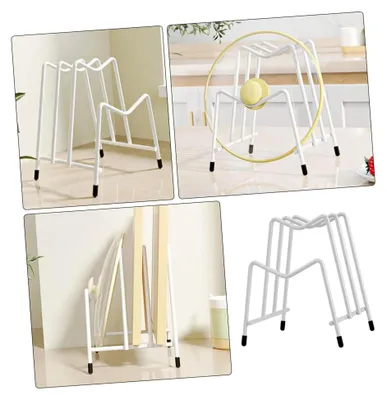 Produktbild von Schneidebretthalter und Topfdeckelhalter aus Kohlenstoffstahl, Aufbewahrungsständer für die Küche