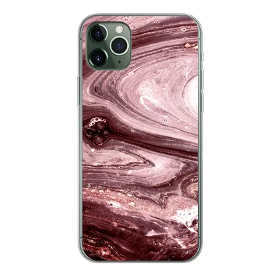 Produktbild von MuchoWow® Handyhülle Schutzhülle Hülle für iPhone 11 Pro Max Marmor - Gold - Rosa Silikon Softcase Handy Hülle - Schutz