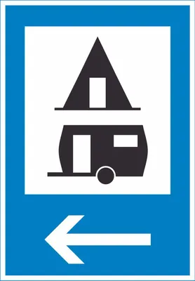 Produktbild von Campingplatz links Schild A4 (210x297mm)