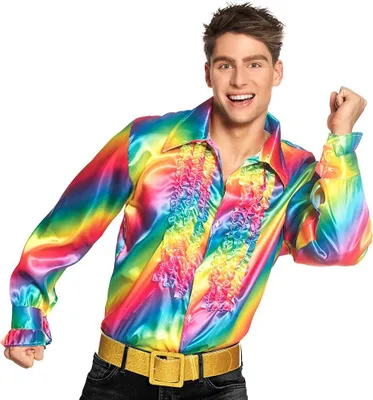 Produktbild von Boland 6021748, Fancy shirt, Erwachsener, Männlich, Blau, XXL, Polyester