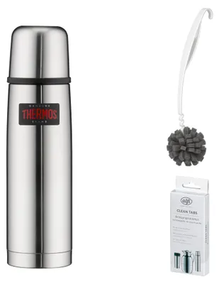 Zdjęcie produktu dla THERMOS LIGHT & COMPACT BEVERAGE BOTTLE Isolierkanne – Vorteilsset mit Reinigungsbürste CLEAN FIX 30 cm