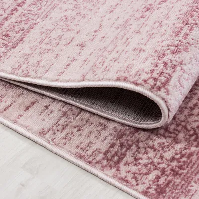 Produktbild von Villa Möbel Pluiva Wohnzimmer-Teppich, Designteppich, Unifarbe, Einfarbig, Farbe:Pink, Grösse:80x150 cm